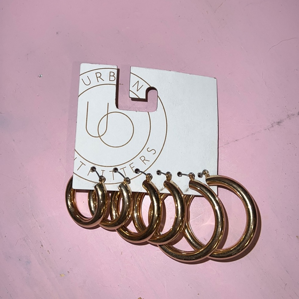 Urban Outfitters chunky gold hoops